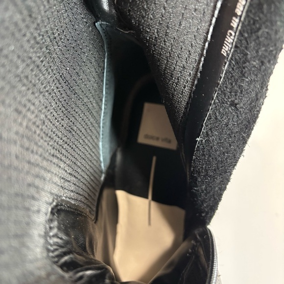 Dolce Vita Marni Midnight Crinkle Patent H2O Waterproof Ankle Boots Size 10 - Picture 6 of 8